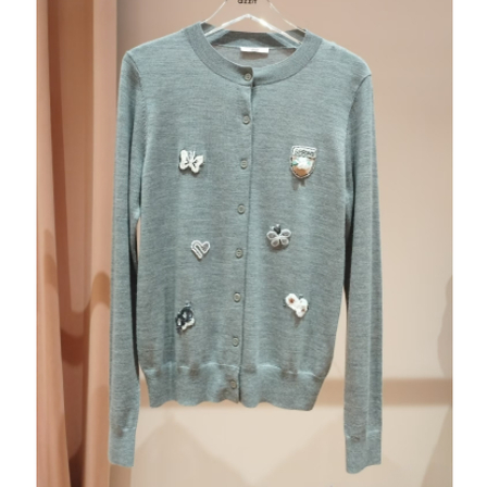 3J1E523吊牌1390小地素dzzit专柜正品2025春女士毛织开衫