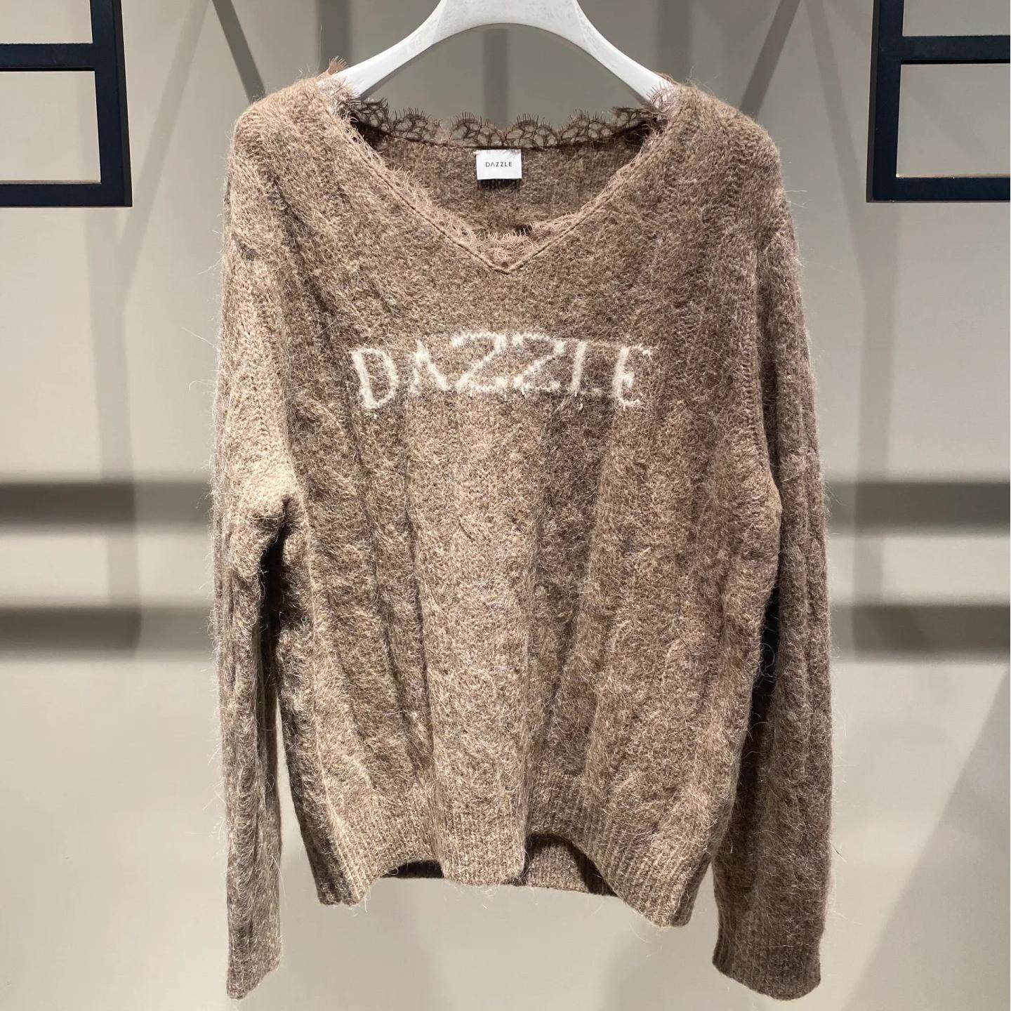 2I4E411吊牌2199大地素DAZZLE专柜正品2024冬女士毛织长袖毛衣火