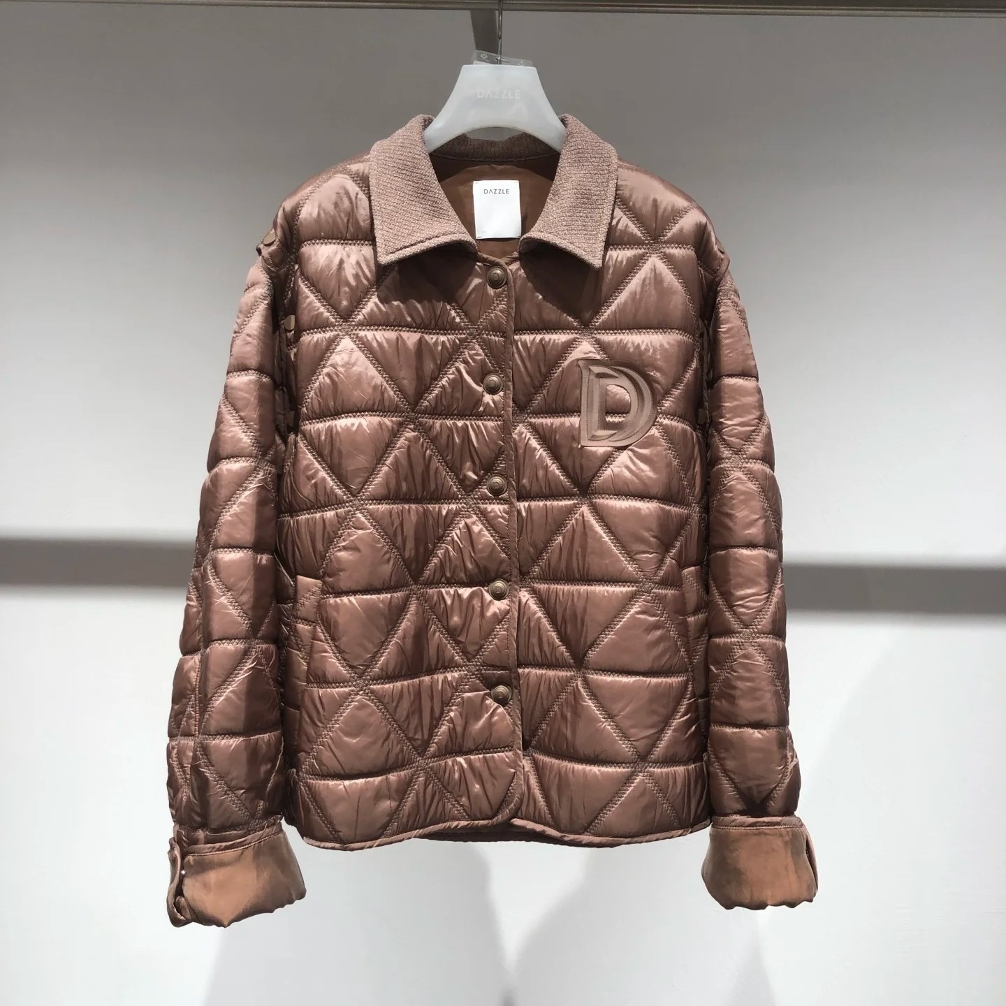 2I4H303吊牌2899大地素DAZZLE专柜正品2024冬女士棉服火