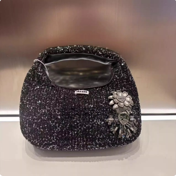3J4U301吊牌1395小地素dzzit专柜正品2025冬一波女黑色时尚女包