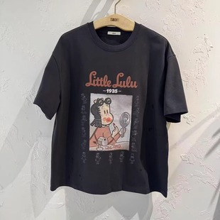 3J3B303吊牌835小地素dzzit专柜正品 T恤 2025秋二波女士短袖