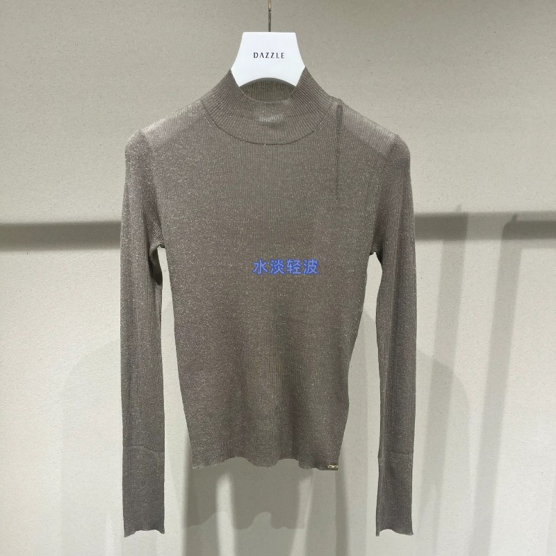 2J1E454吊牌1599大地素DAZZLE专柜正品2025春女士高领打底毛衫火