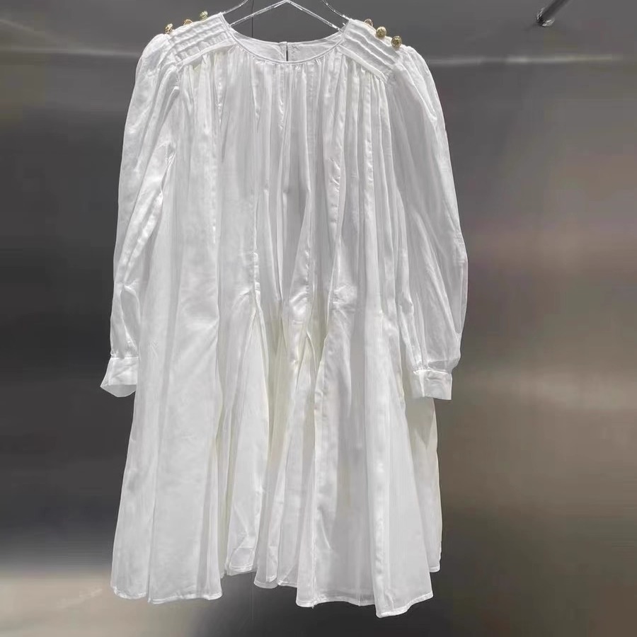 3H2O403吊牌1890小地素dzzit专柜正品2023夏白色连衣裙