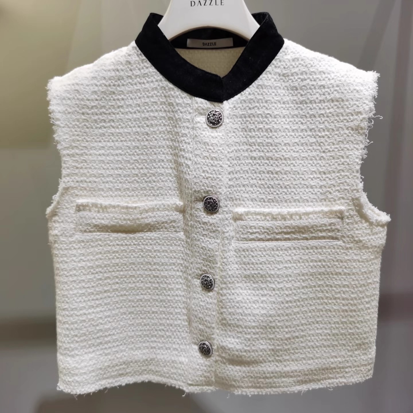 2I1RA08吊牌1699大地素DAZZLE专柜正品2024春女士无袖小上衣