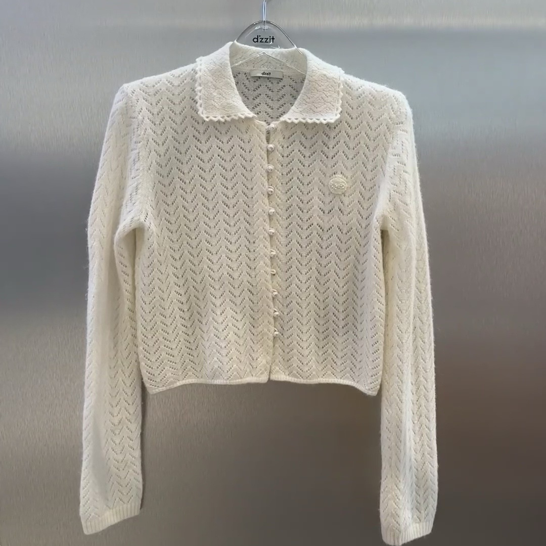 3J1E541吊牌1490小地素dzzit专柜正品2025春女士毛织开衫