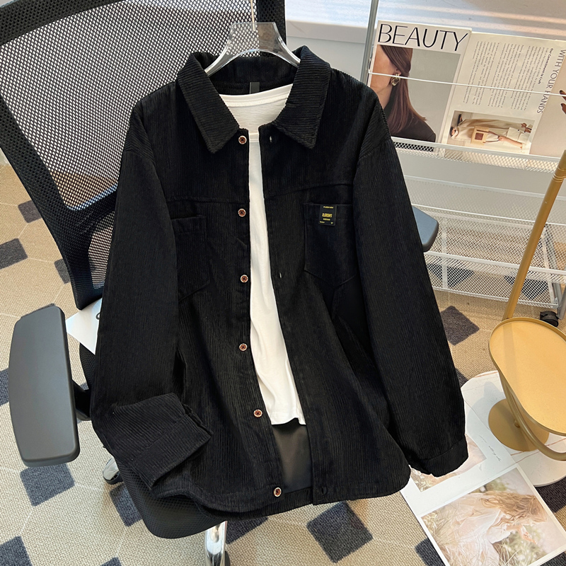 衬衫男衬衣外套灯芯绒翻领上衣