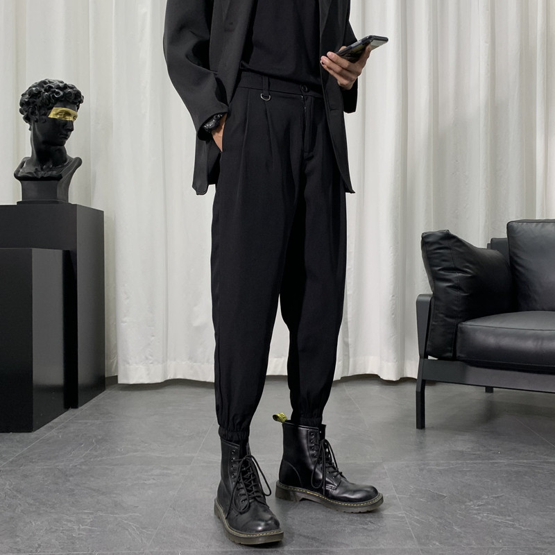 韩版男士靴裤秋季西裤潮牌宽松束脚配马丁靴的裤子九分哈伦休闲裤,男装,休闲裤,淘宝优惠券,粉丝福利购,淘宝优惠卷