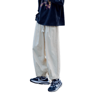 ulzzang滑板裤子男直筒宽松潮牌日系cityboy灯笼裤山系登山冲锋裤