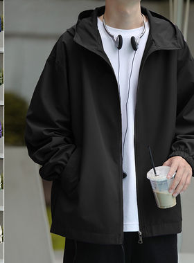 冲锋外套男士薄款休闲夹克衣服