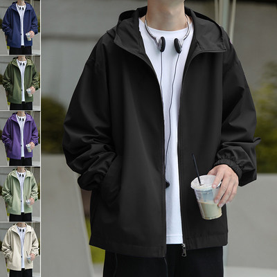 冲锋外套男士薄款休闲夹克衣服