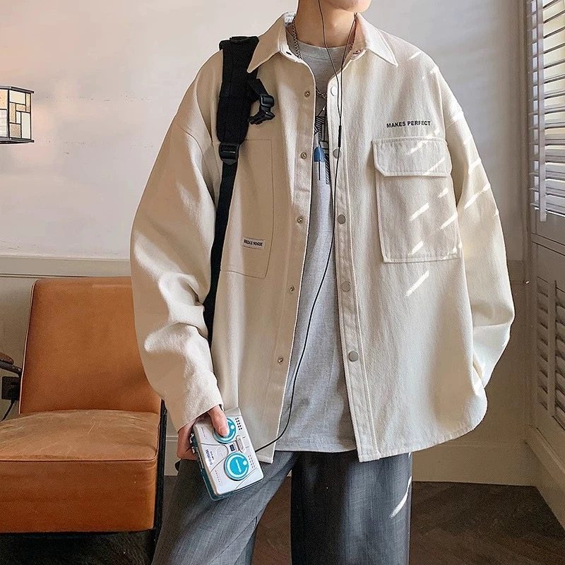 港风复古牛仔衬衫百搭外套衬衣服