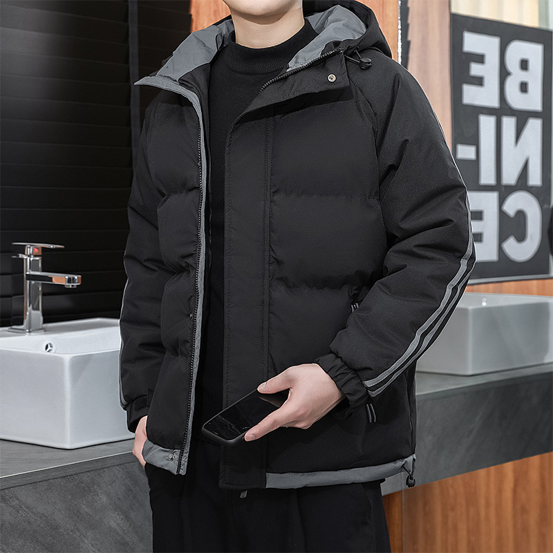 男士加厚棉服连帽棉衣冬季棉袄子