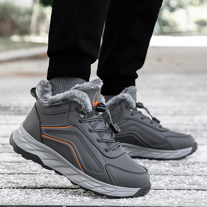 冬季新款加厚棉鞋加绒健步鞋防滑