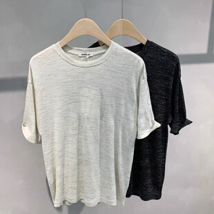 圆领亚麻T恤短袖 男款 26ME125 萍姐精选