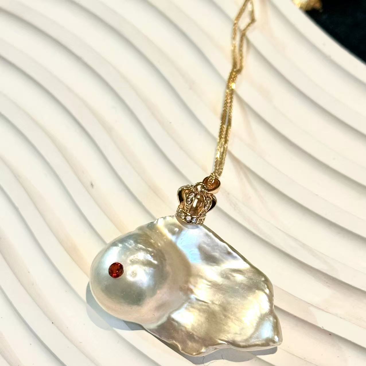 【萍姐精选】S925银 60CM肖邦链巴洛克小鱼项链010809