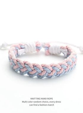 棉麻手工编织高级感小众设计手绳