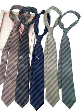 HOW CL 男士条纹商务痞帅休闲8厘米宽版手打领带