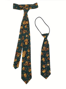 HOW卡通磨毛碎花棉布衬衣小领带短款买二送一/同色系长领带包邮