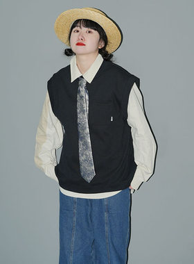 色织涤纶丝男士商务休闲波点水墨