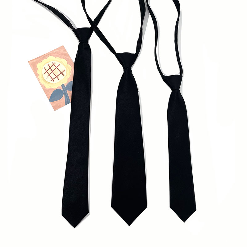 领带how纯色拉链百搭休闲帅气