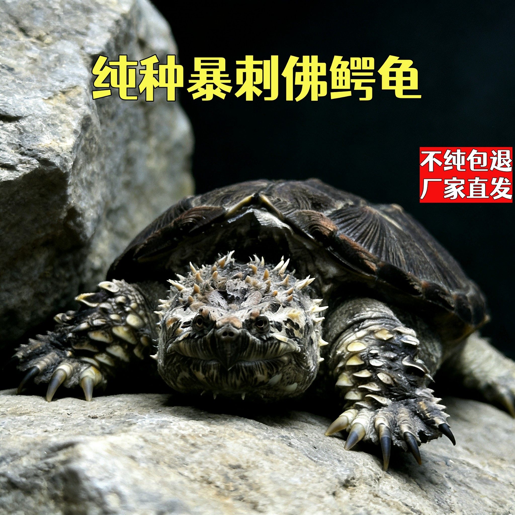 鳄鱼龟北美小鳄龟鳄龟苗爆刺纯佛凶猛杂佛食用肉龟宠物家养小乌龟