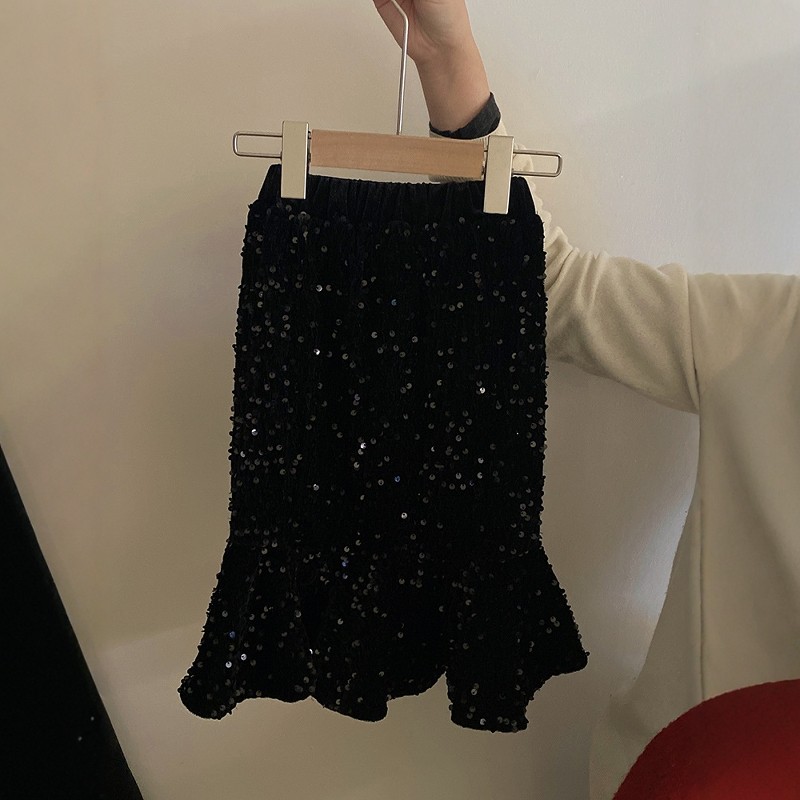 女童韩版厚款加绒亮片鱼尾裙25冬新款女宝亮片半身裙时髦洋气裙子,童装/婴儿装/亲子装,半身裙,淘宝优惠券,粉丝福利购,淘宝优惠卷