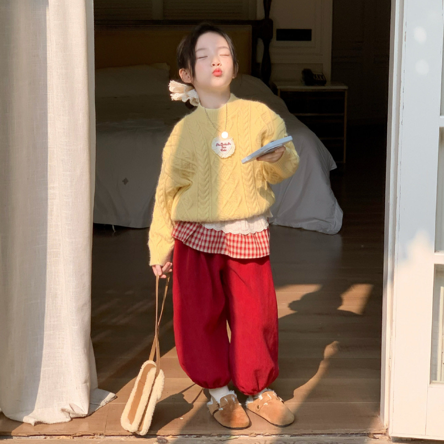 女童加厚毛衣2025冬季新款中小童韩版圆领上衣儿童针织毛线衫洋气,童装/婴儿装/亲子装,毛衣/针织衫,淘宝优惠券,粉丝福利购,淘宝优惠卷