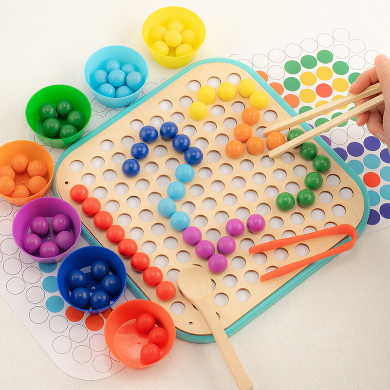 儿童夹珠子宝宝手指精细动作专注力训练玩具益智夹球豆豆蒙氏早教,玩具/童车/益智/积木/模型,儿童桌面游戏类,淘宝优惠券,粉丝福利购,淘宝优惠卷