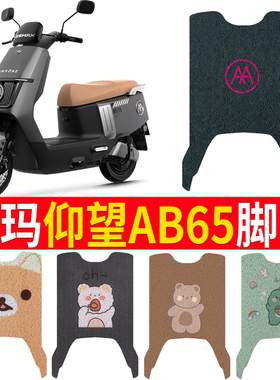 适用于爱玛仰望AB65电动车脚垫TDR4255Z丝圈脚踩踏垫座套防水防滑