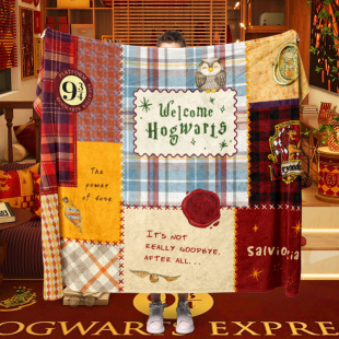 饰可定制礼物 魔法哈利波特毛毯午睡加厚毯网红房间装 格兰芬多