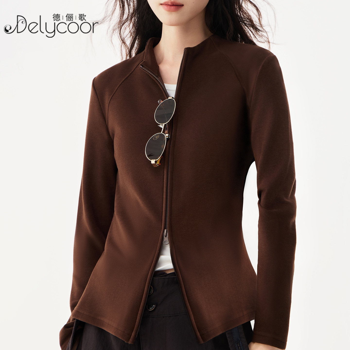 莱赛尔德绒立领打底衫厚开衫卫衣