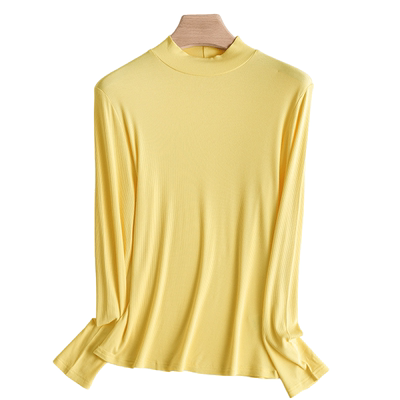 莫代尔半高领打底衫春季基础内搭