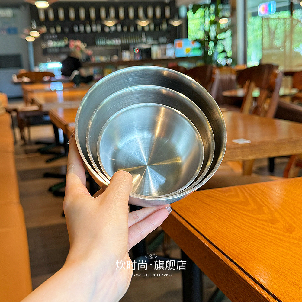 日式磨砂小料碗！18/10不锈钢料理盆套件蒸蛋碗味碟酱料碗坚果碗