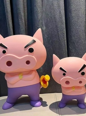 蜡笔小新大摆件肥嘟嘟左卫门手办公仔客厅桌面卡通风玩偶生日礼物