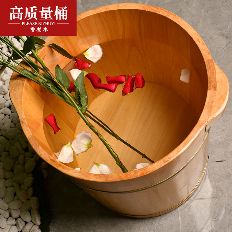 香柏木高档泡脚足浴桶商用足疗木桶双人洗脚盆洗脚木桶大脚浴足桶