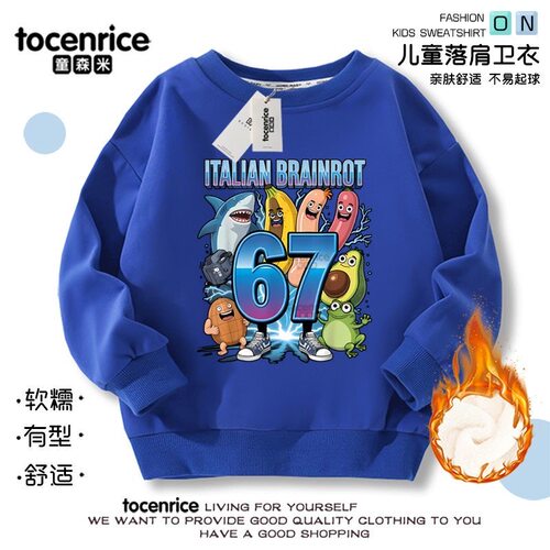 Roblox Steal a Brainrot偷走脑红山海经衣服男女童春秋薄款卫衣8
