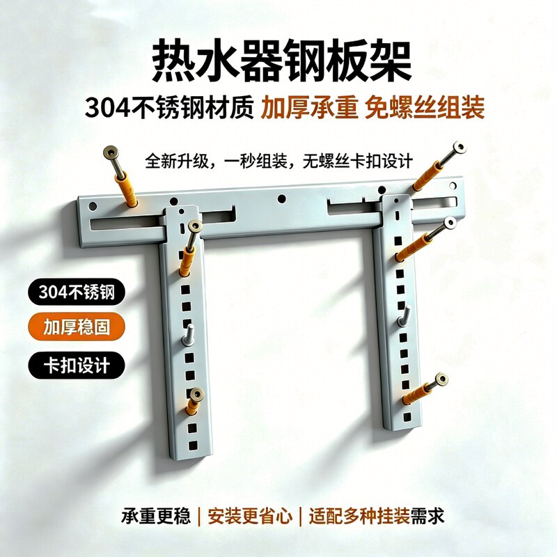 T5电热水器钢板架304不锈钢支架空心安装加厚承重通用可移动挂架