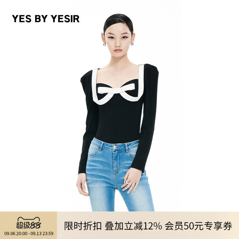 YESBYYESIR轻解构蝴蝶结上衣