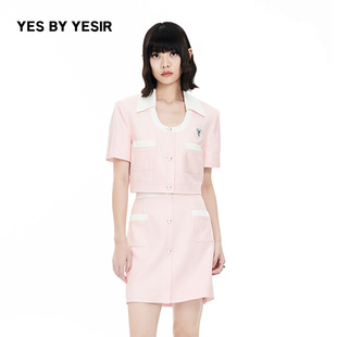 小樱花苏打短款 YESIR叶谦原创设计师夏新款 外套短裙 YES