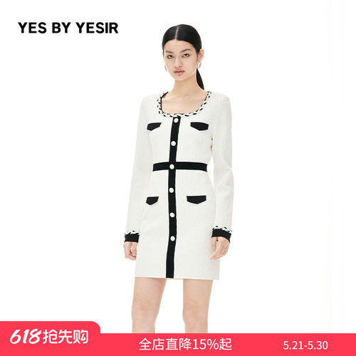 新品YY世界收腰针织连衣裙
