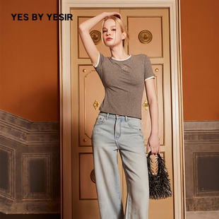 双面罗纹材质YBY星芒高周波T恤 YESIR叶谦原创设计25夏新款 YES