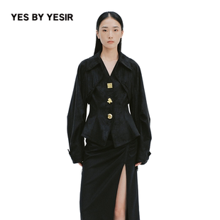 玄烨麂皮流苏真两件夹克外套&半身裙 YESIR叶谦26春新款 YES