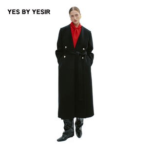 老钱镜界浴袍长毛呢大衣 YESIR叶谦原创设计师2025年冬新款 YES