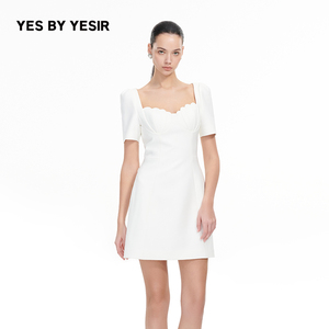 YES BY YESIR叶谦原创秋新款休闲高端精致短袖少女连衣裙