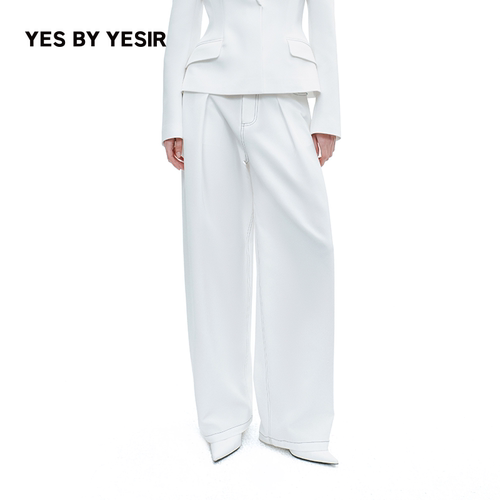 YESBYYESIR气场女王弯刀休闲裤