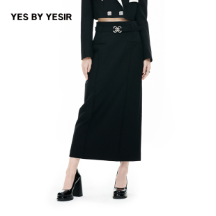 一步绝杀长款 YES 修身 YESIR叶谦原创设计师春新款 半身裙