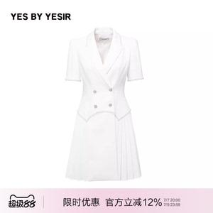 YES BY YESIR叶谦原创设计师春季女法式裙子高级感时尚西装连衣裙