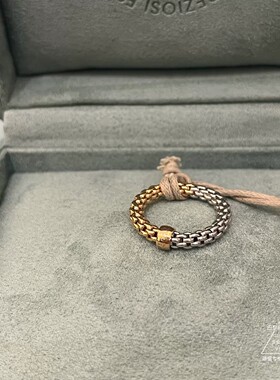 FOPE ESSENTIALS系列双色葡萄藤窄版弹力戒指 巴黎萌猫正品代购