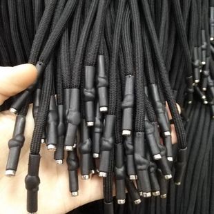 运动休闲服装 帽绳 黑色系列 厂家合作塑胶 辅料 裤 厂家直销 腰绳