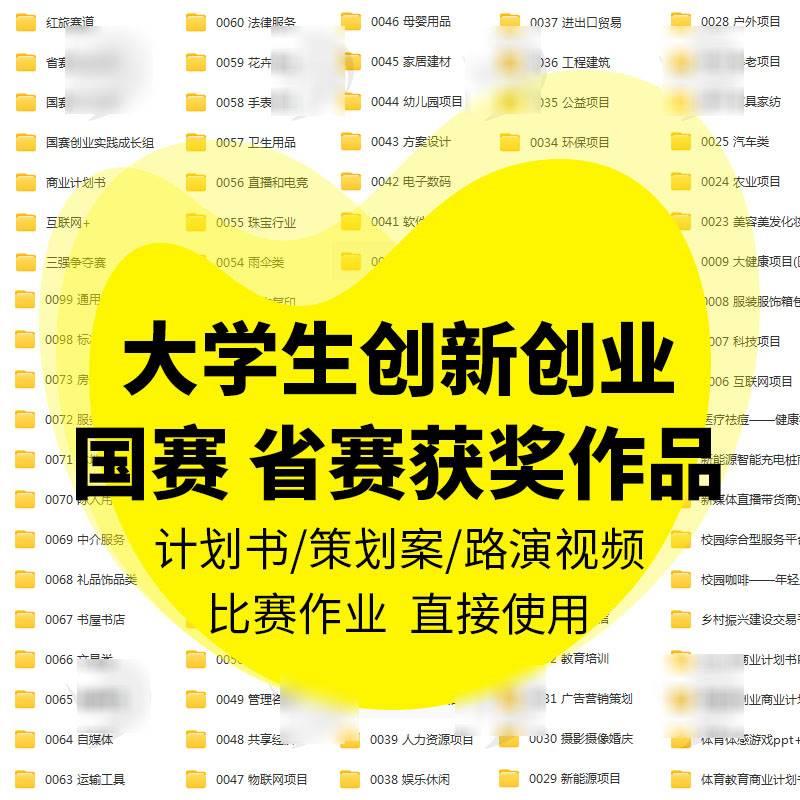 大学生创新创业计划书word范文PPT模板商业策划案互联网+国赛路演